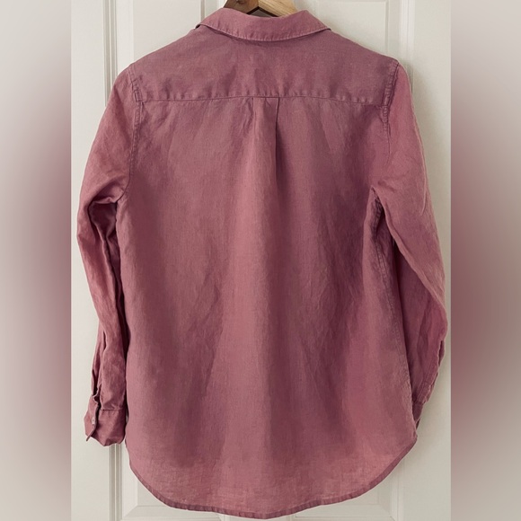 Quince Women's Button Down Shirts - White, Tan, Pink, and Blue - Picture 5 of 9